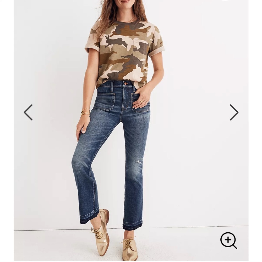 Madewell Cali Demi Boot Jeans petite 25 in Blue